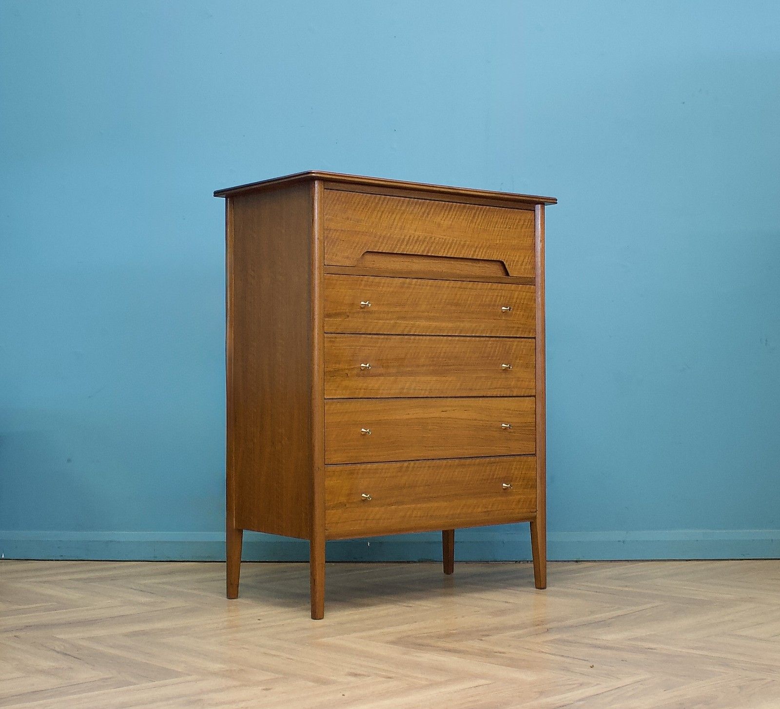 Vintage French Walnut Chest Of Drawers From Younger, 1960s #1709