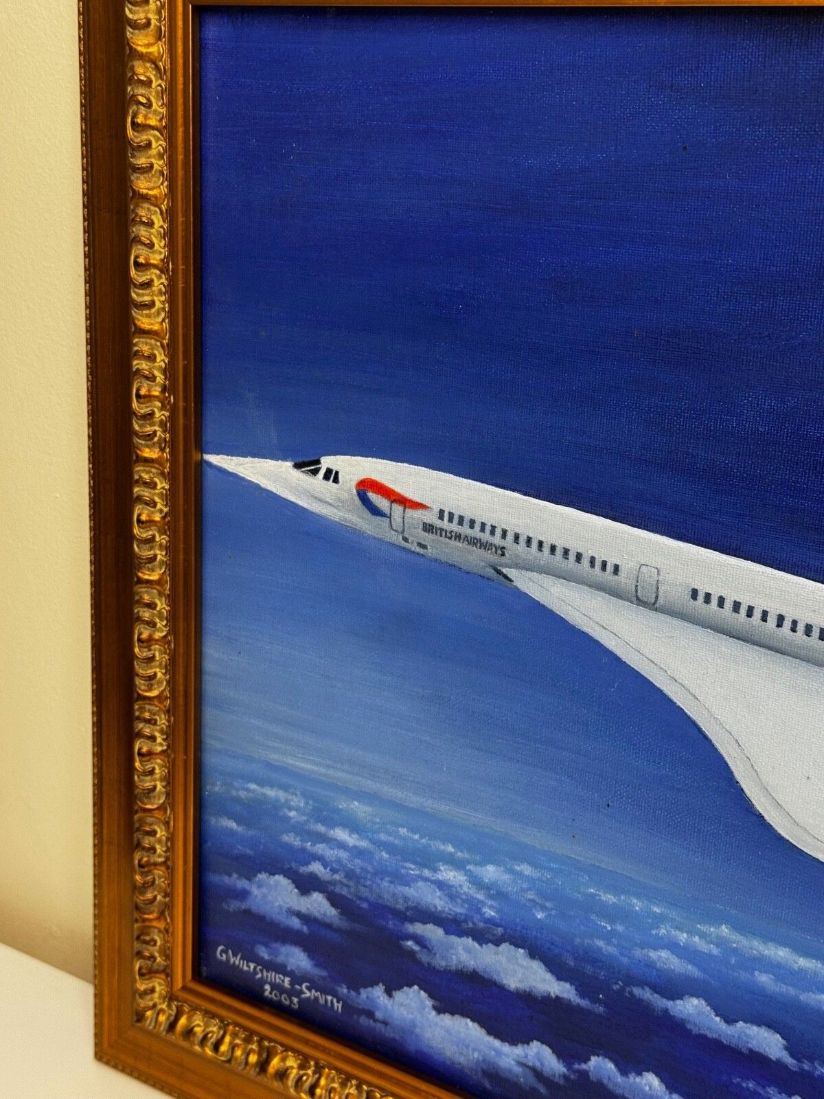 Painting Concorde Last Flight New York To London Pilot Captain Mike Bannister photo buy