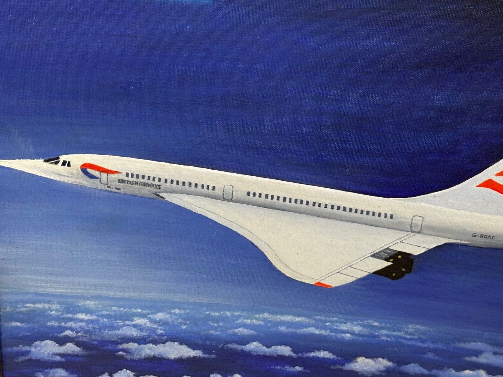 photo furniture Painting Concorde Last Flight New York To London Pilot Captain Mike Bannister