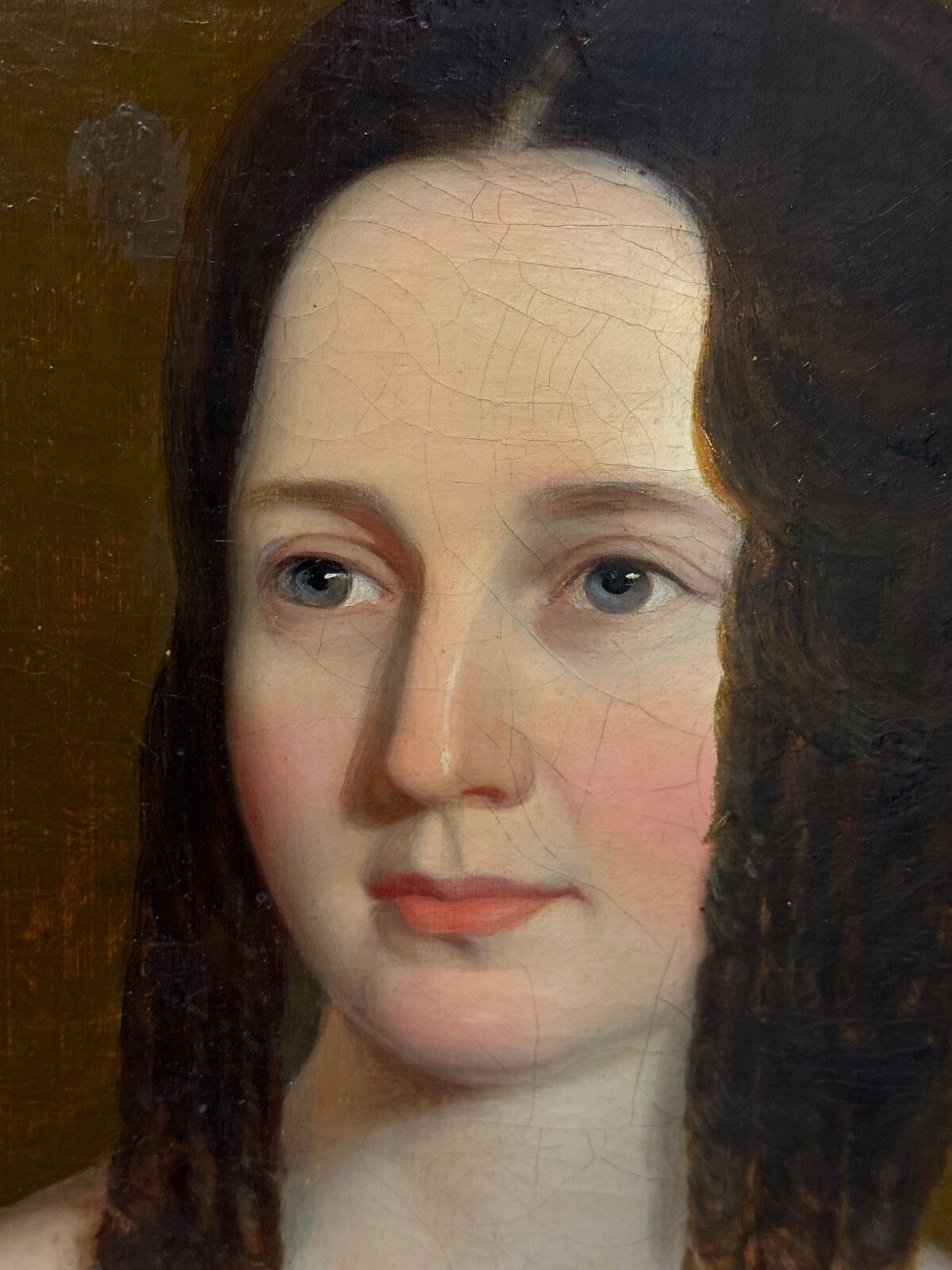 Large Early 19th Century English Oil Painting Portrait Lady Sara Losh 1785–1853 photo for sale