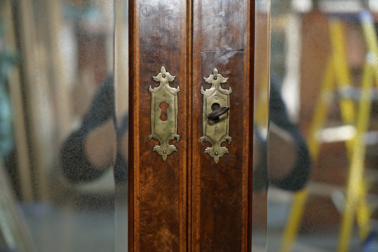 Furniture Finest Quality Antique George II Circa 1740 Burr Walnut Library Bureau Bookcase photo
