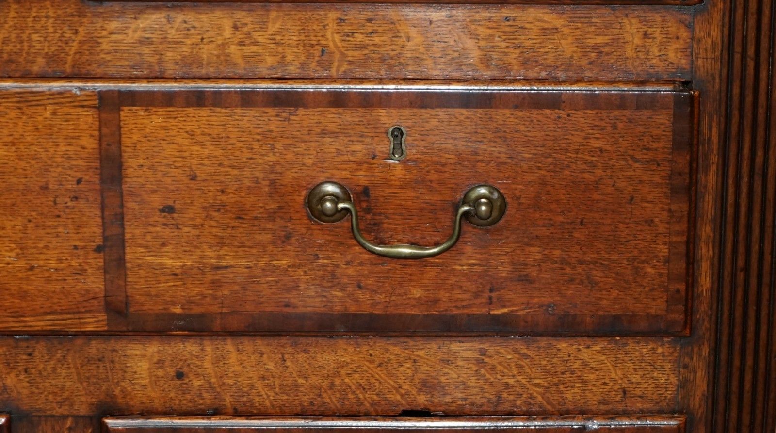 Antique 18th Century Georgian Hinged Top English Oak Mule Chest Of Drawers photo buy
