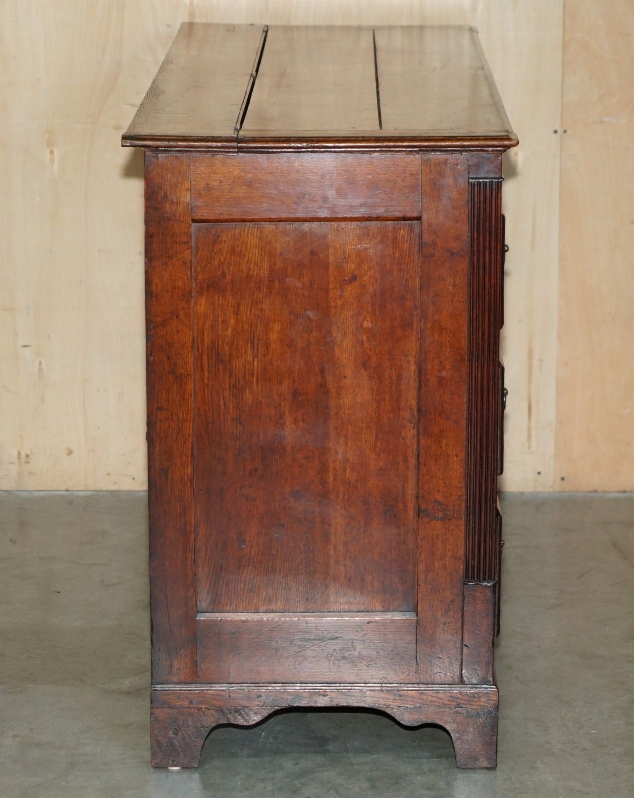 photo buy Antique 18th Century Georgian Hinged Top English Oak Mule Chest Of Drawers