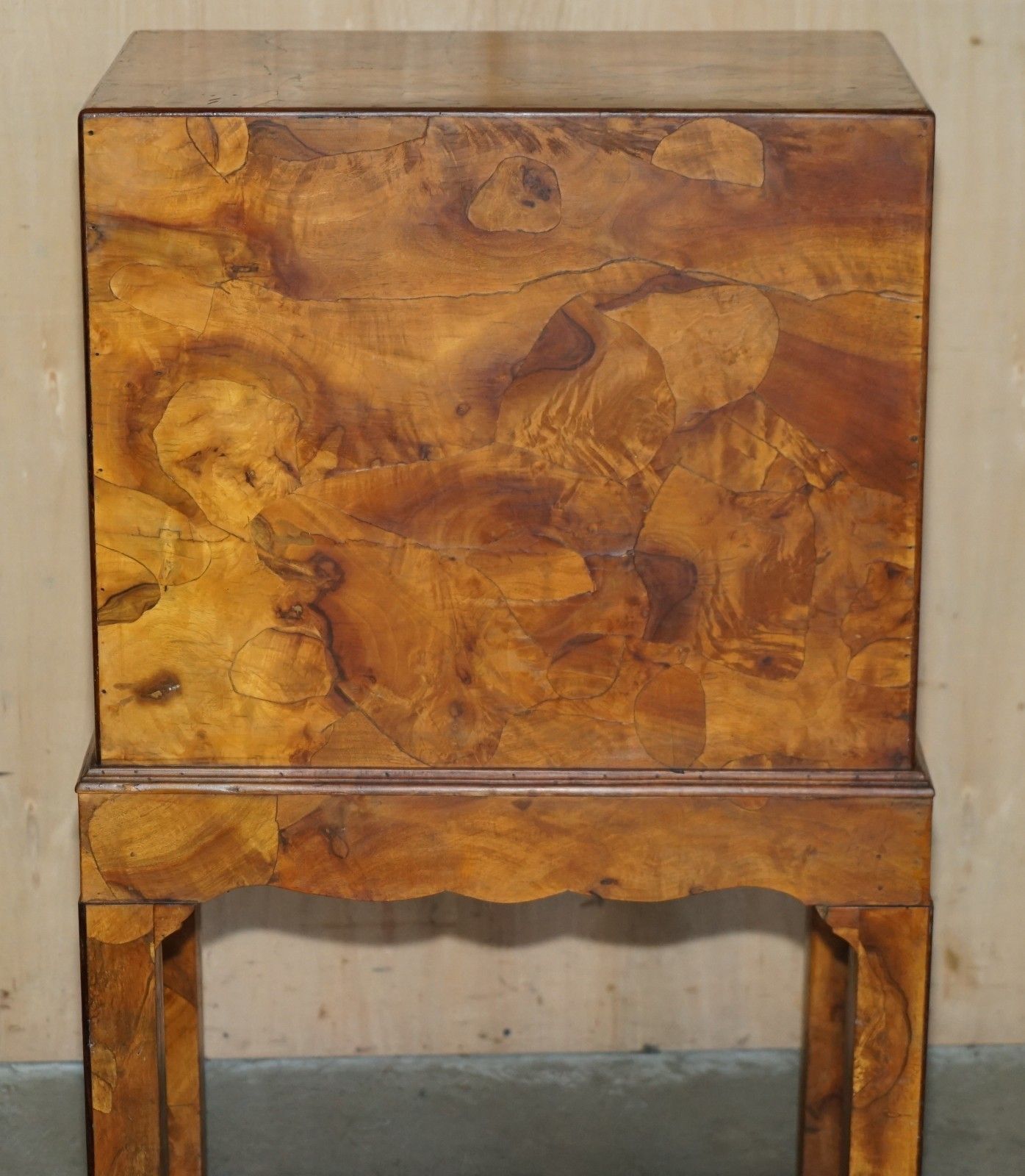 Furniture Antique Victorian Olive Wood Military Campaign Drinks Cabinet Chest Of Drawers photo