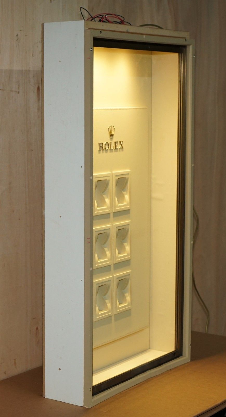photo for sale 1 Of 3 Original Rolex Authorised Dealers Bullet Proof Glass Display Cabinets