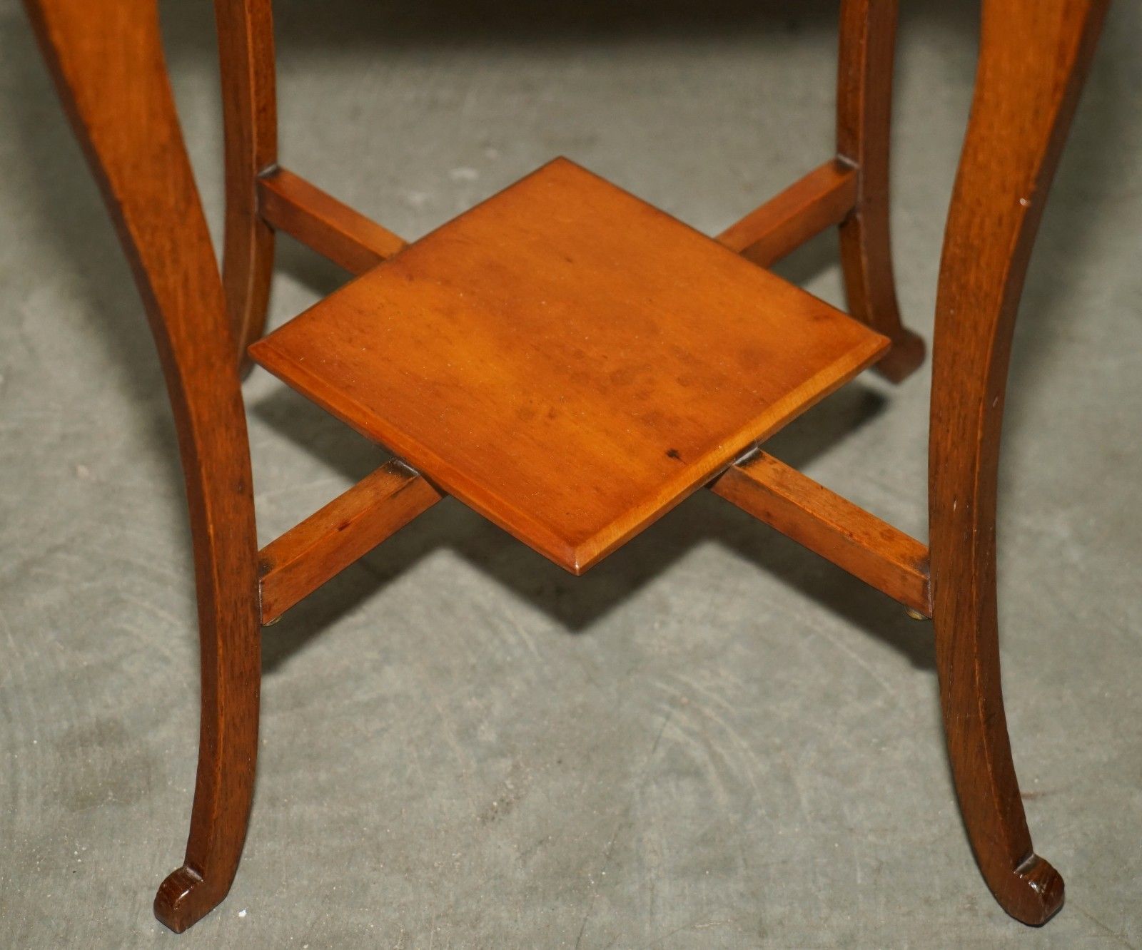 photo for sale Pair Of Antique Victorian Parquetry Specimen Sample Wood Inlaid Side End Tables