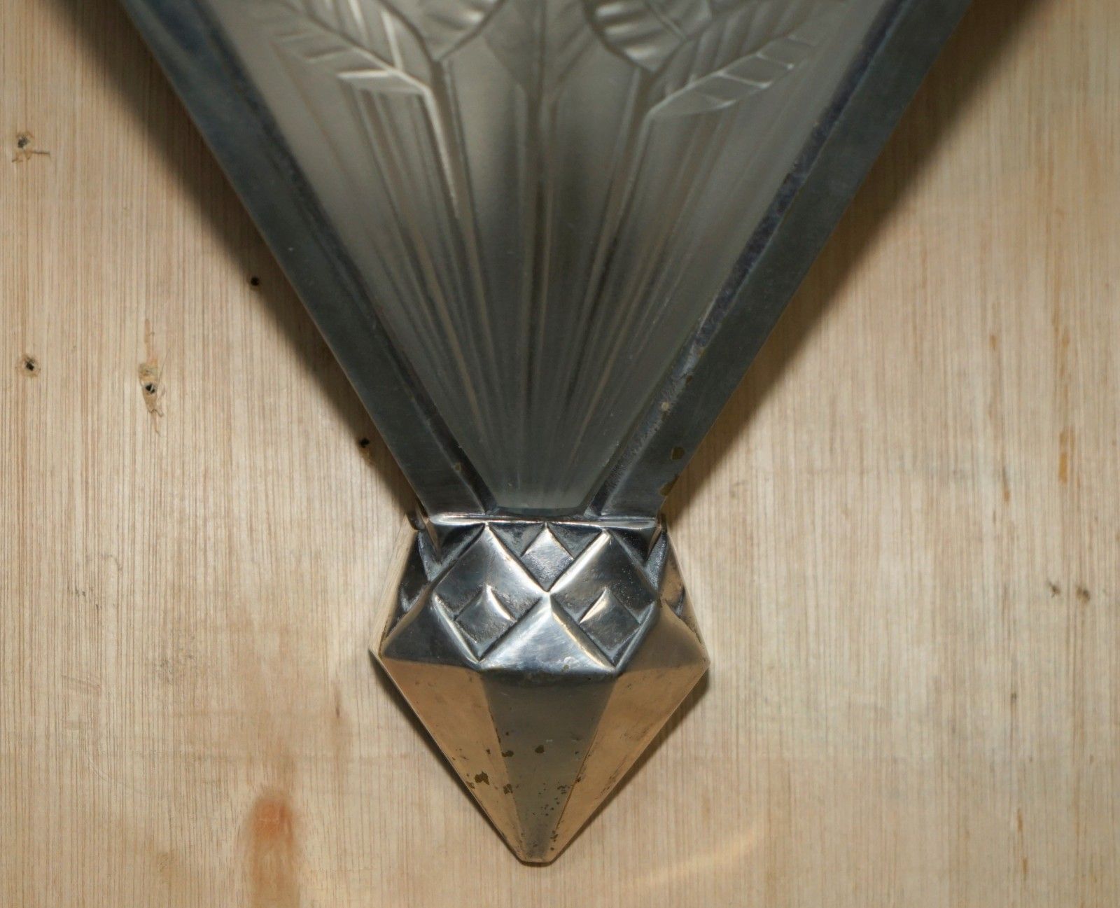 Pair Of Antique French Art Deco Jean Noverdy France Depost Stamped Wall Sconces photo Lighting