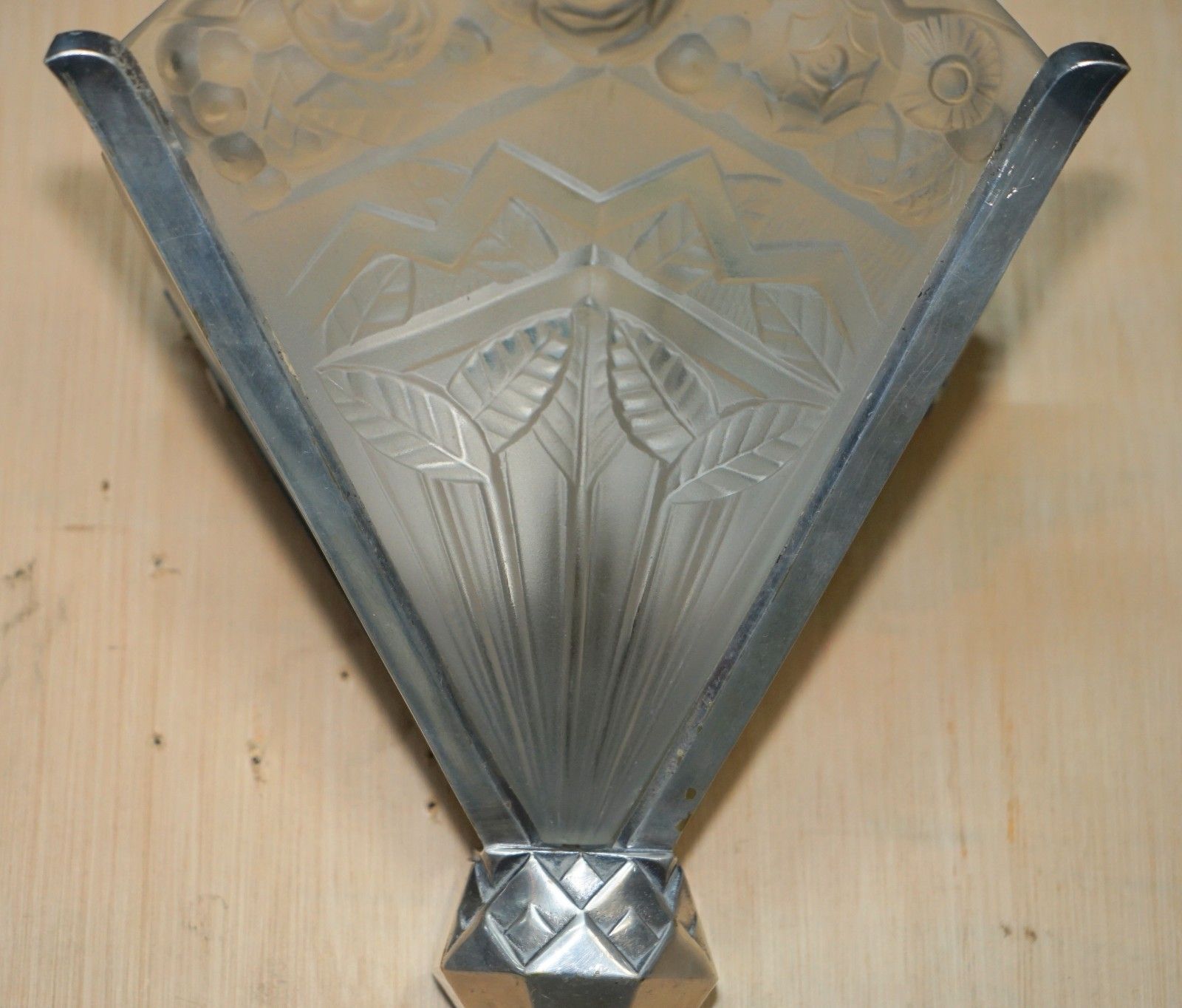Pair Of Antique French Art Deco Jean Noverdy France Depost Stamped Wall Sconces photo 3950.0