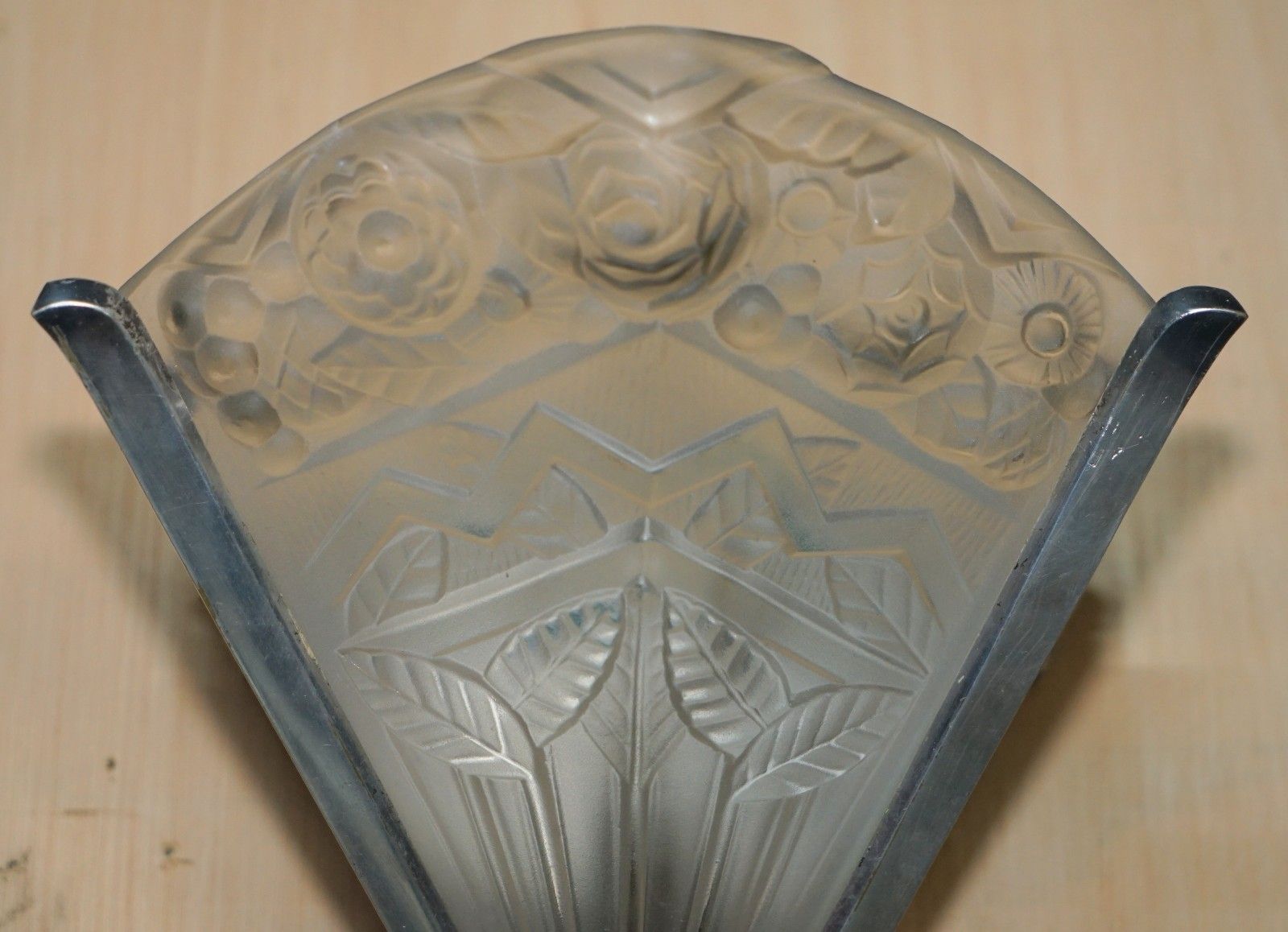 Pair Of Antique French Art Deco Jean Noverdy France Depost Stamped Wall Sconces photo vinterior