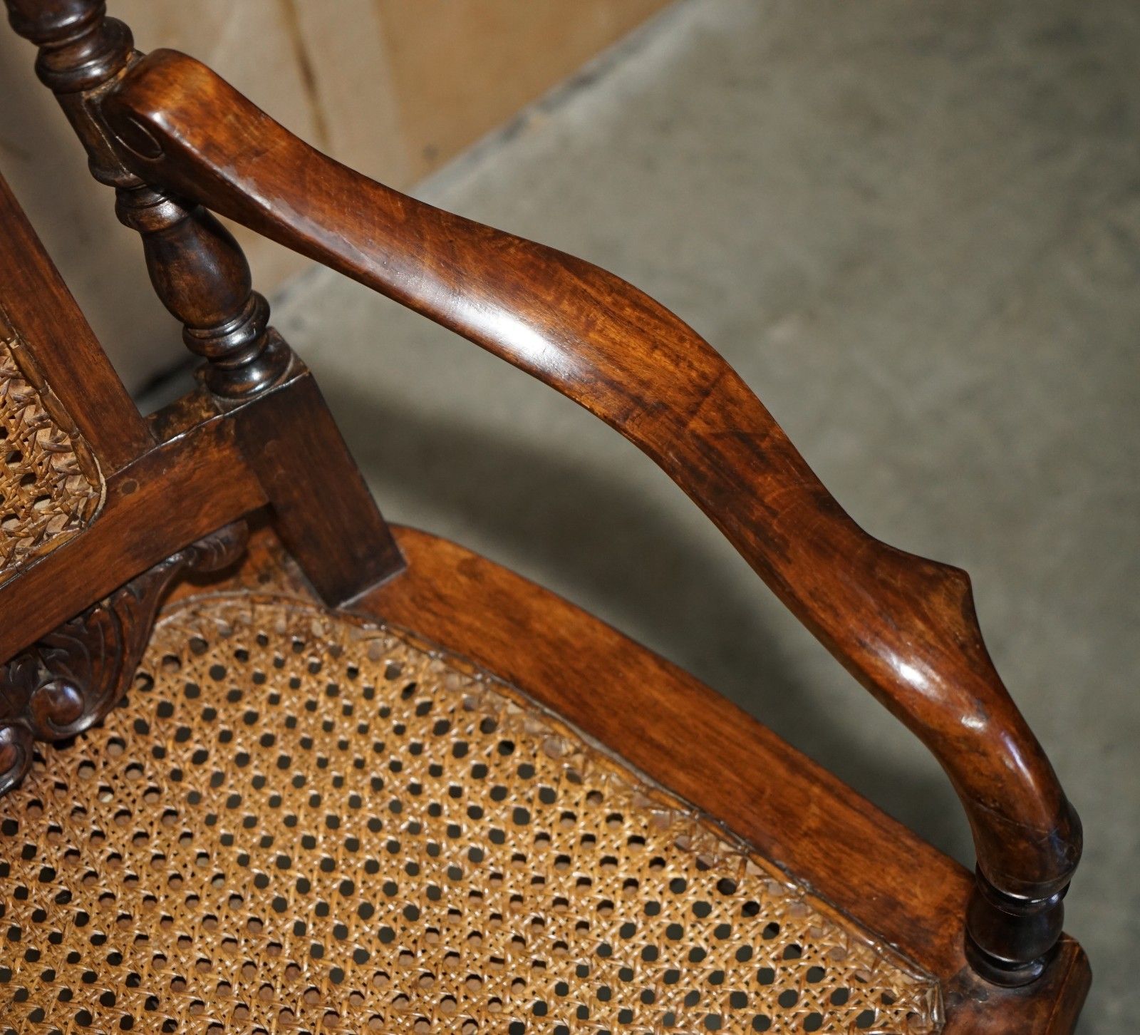 2450.0 Unique Antique Victorian Height Adjustable Swivel Office Captains Bergere Chair photo