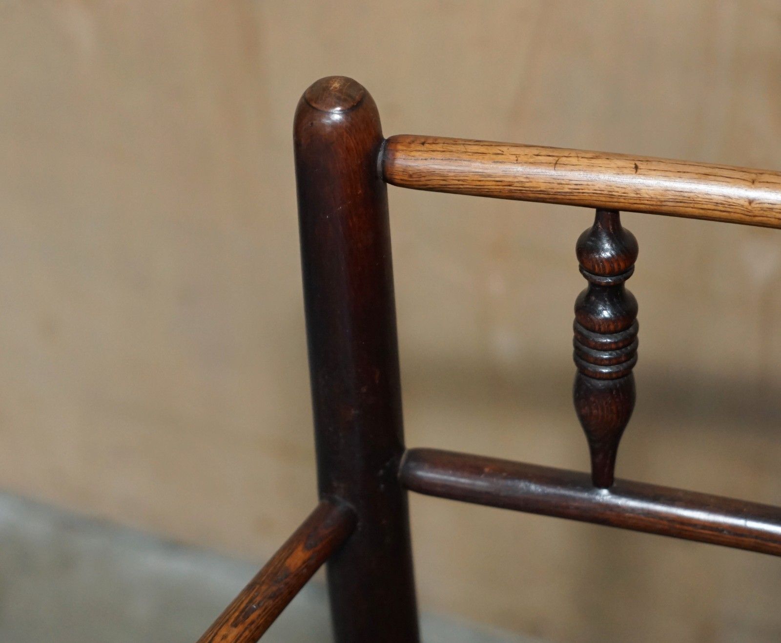 Ebonised Antique Original William Morris Sussex Armchair Seen In The V&A Museum photo vinterior