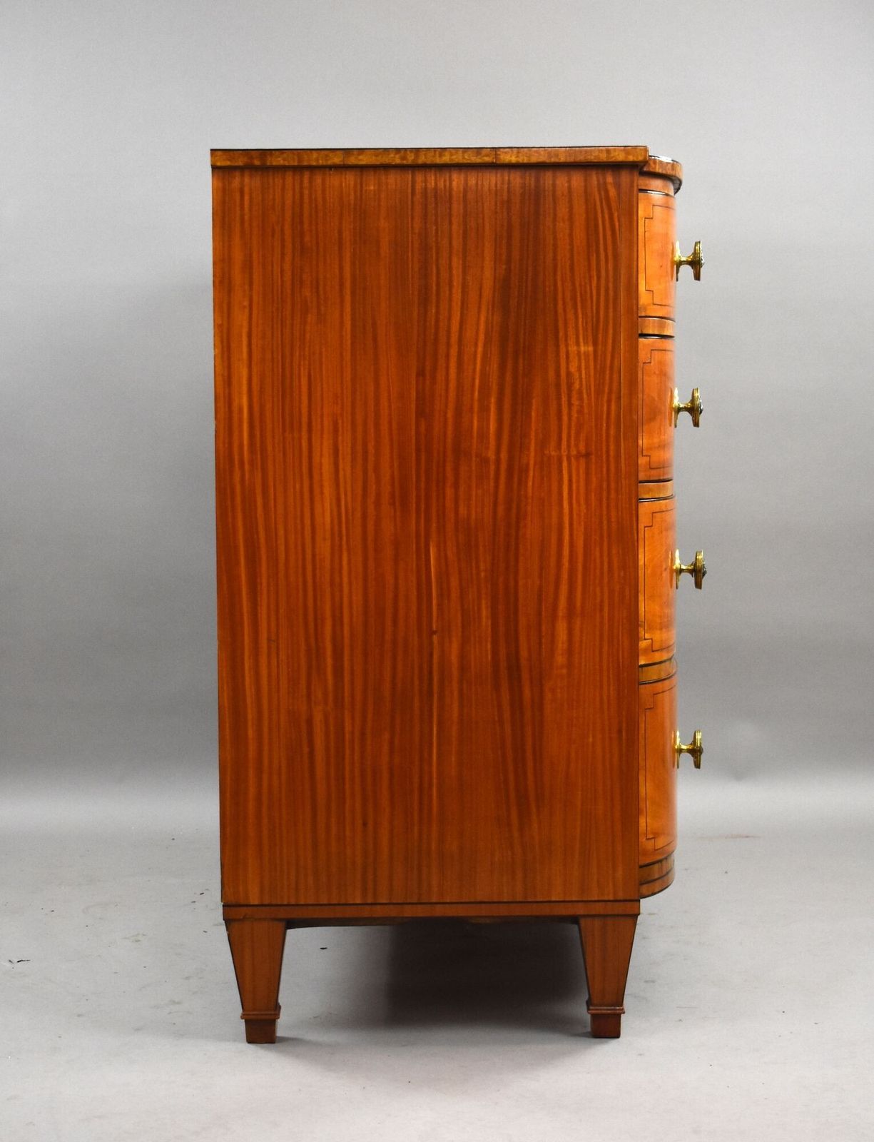 Regency Satinwood Bow Front Chest photo Furniture
