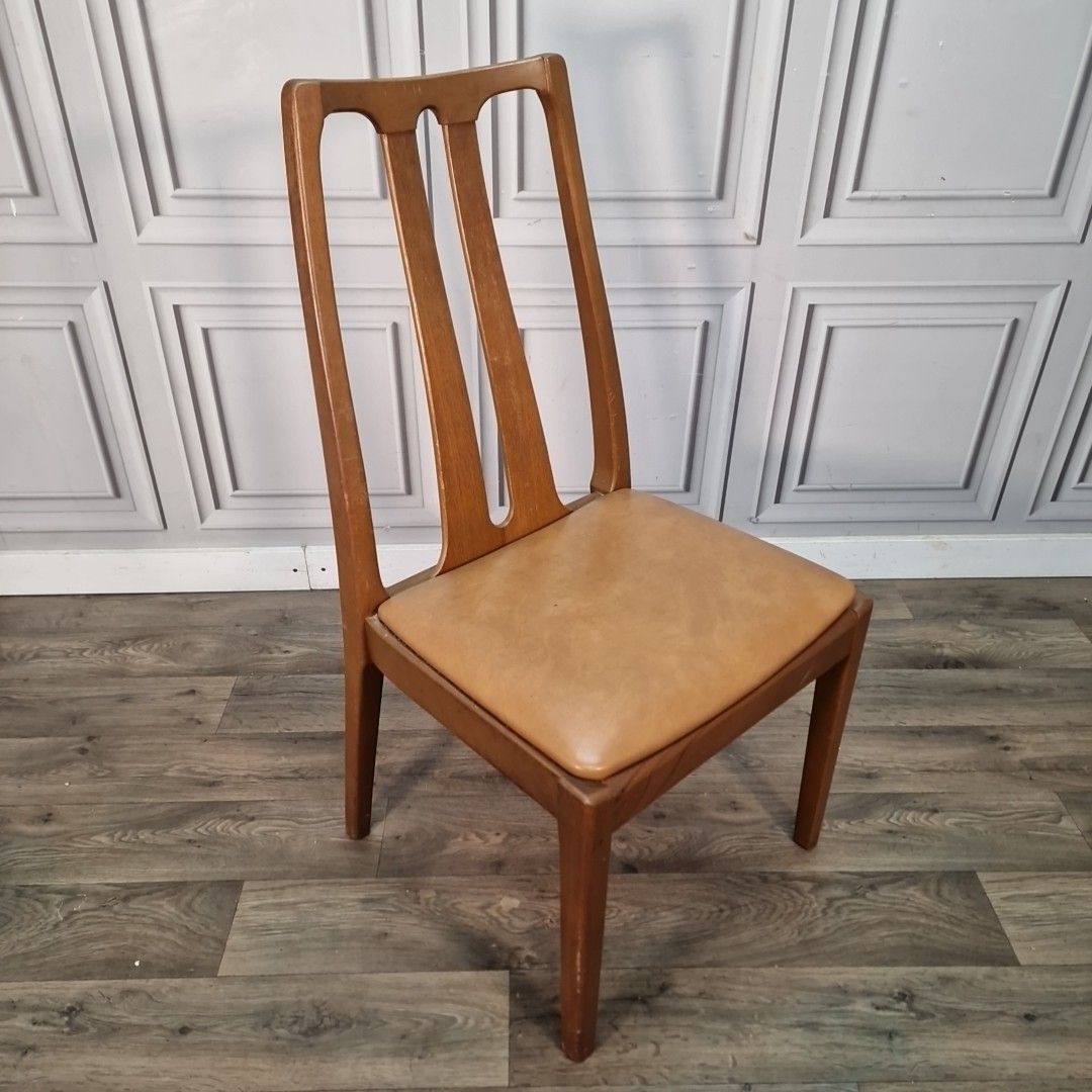 Vintage Nathan Dining Chair Teak Mid Century Retro Wooden Desk Seat Mcm photo furniture
