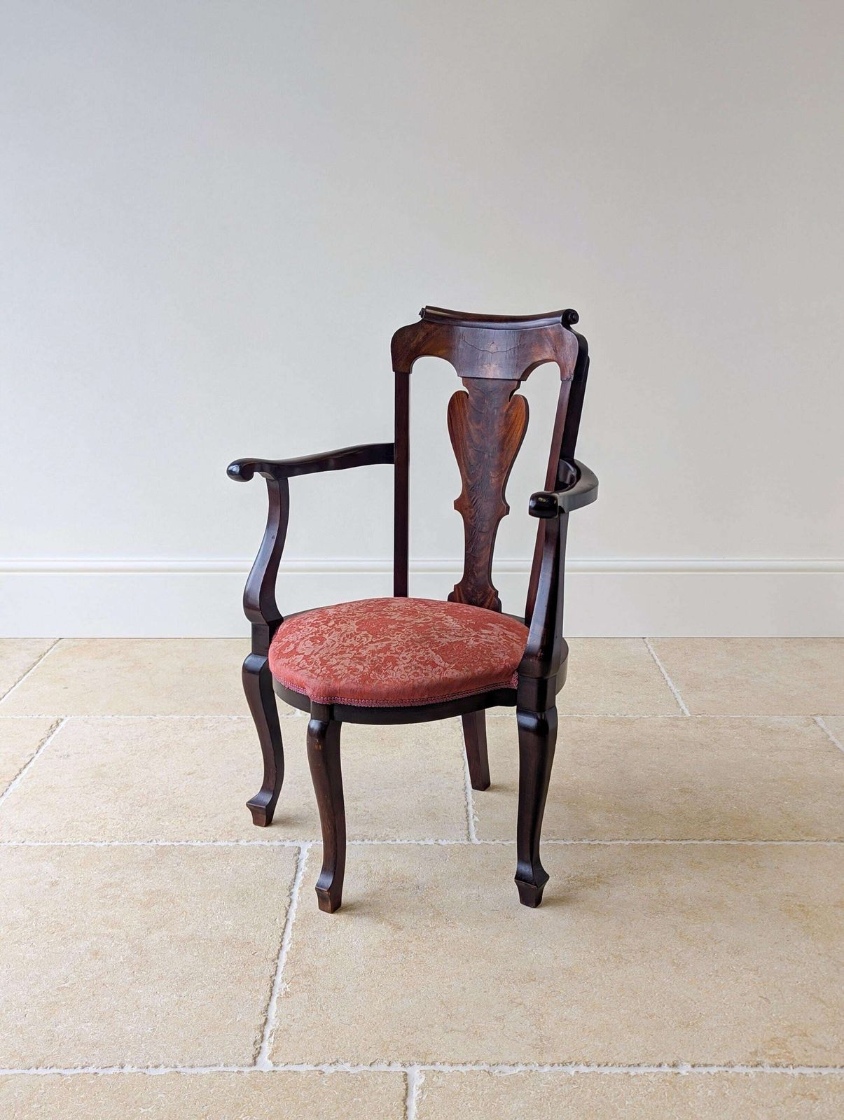 Antique Georgian Mahogany Open Armchair C.1750 photo furniture