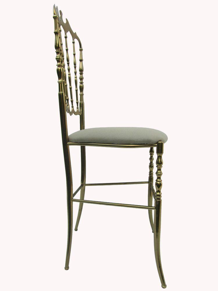 photo furniture Italian Side Chair In Golden Brass By Giuseppe Gaetano Descalzi For Chiavari, 1950s