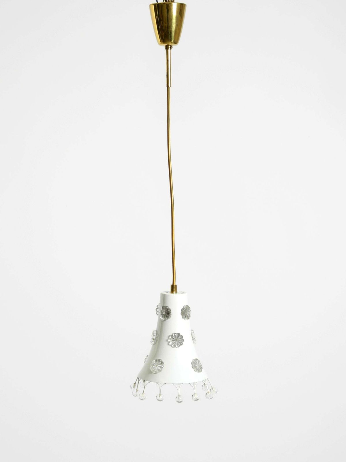 Beautiful Small Mid Century Pendant Lamp By Emil Stejnar In A Trumpet Shape photo for sale