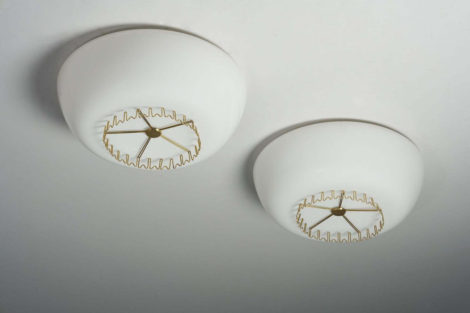 Pair Of Model 1116 Flush Mounts, Lisa Johansson Pape, Orno Oy, 1950s photo vinterior