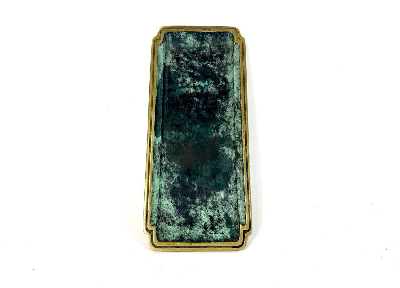 Mid Century Modern Desk Pen Holder In Bronze From Hagenauer Workshops, 1960s photo for sale