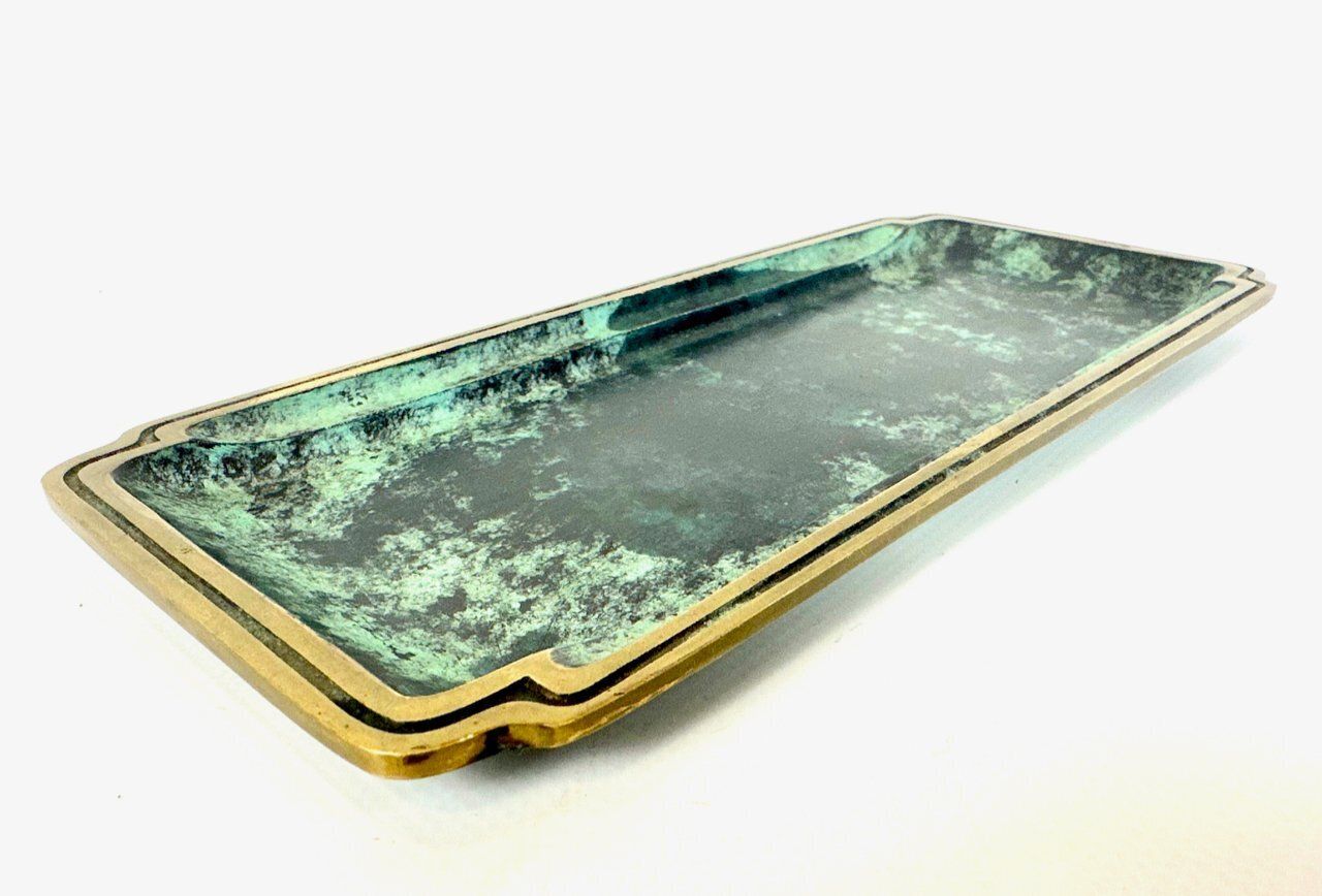 Mid Century Modern Desk Pen Holder In Bronze From Hagenauer Workshops, 1960s photo Home Decor