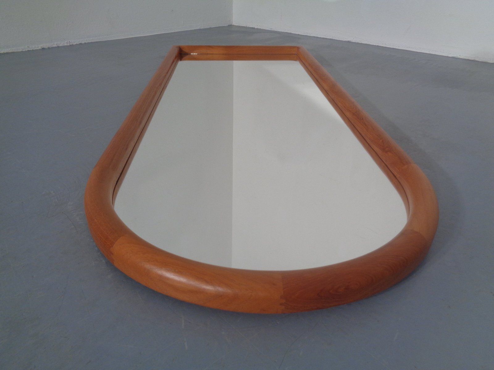 652.0 Large Cathedral Teak Mirror By Kai Kristiansen For Vildbjerg Møbelfabrik, Denmark, 1960s photo