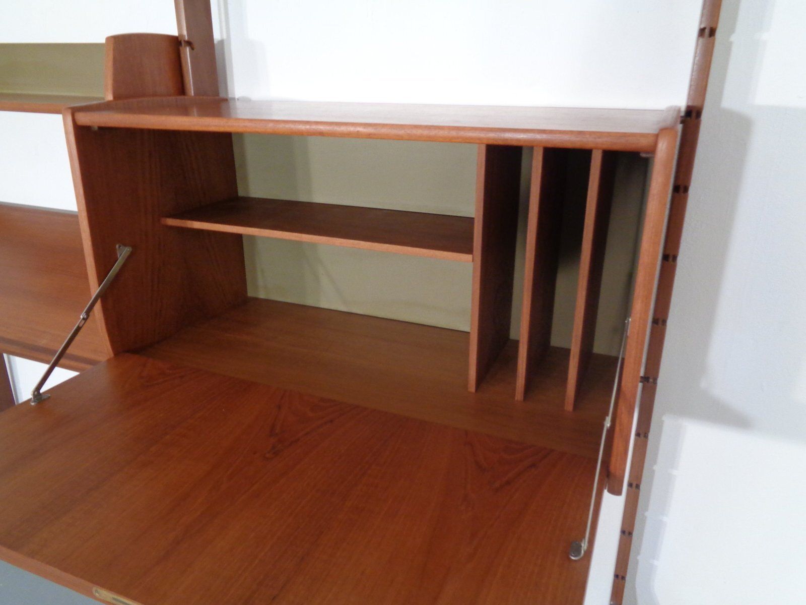 photo buy Ergo Teak Wall Shelving Unit By John Texmon Einar Blindheim For Blindheim, Norway, 1950s, Set Of 9