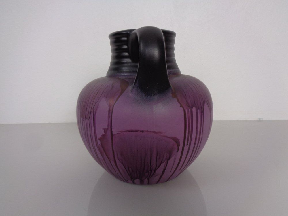 Purple Es Ceramic Vase From Emons & Söhne, Germany, 1970s photo buy