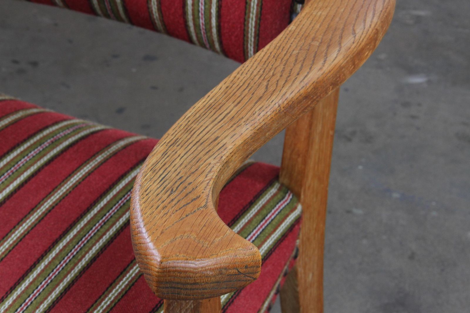 photo buy Vintage Danish Brutalist Oak Armchair In The Style Of Henning Kjærnulf, 1960s