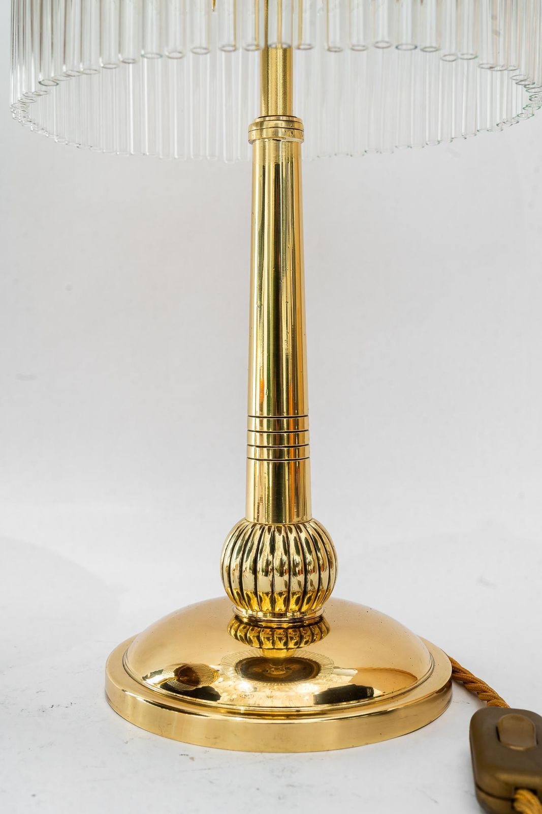 2x Art Deco Table Lamps With Red Opaline Glass Stones Vienna Around 1920s photo buy