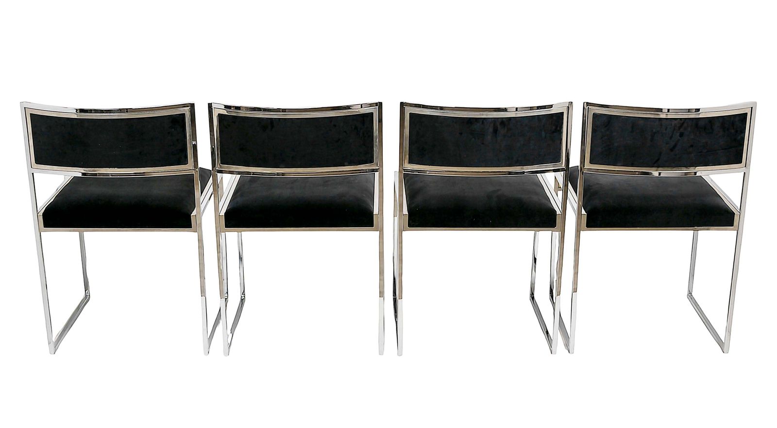 Set Of 6 Pcs. Mid Century Italian Chrome Chairs By Willy Rizzo photo 7000.0