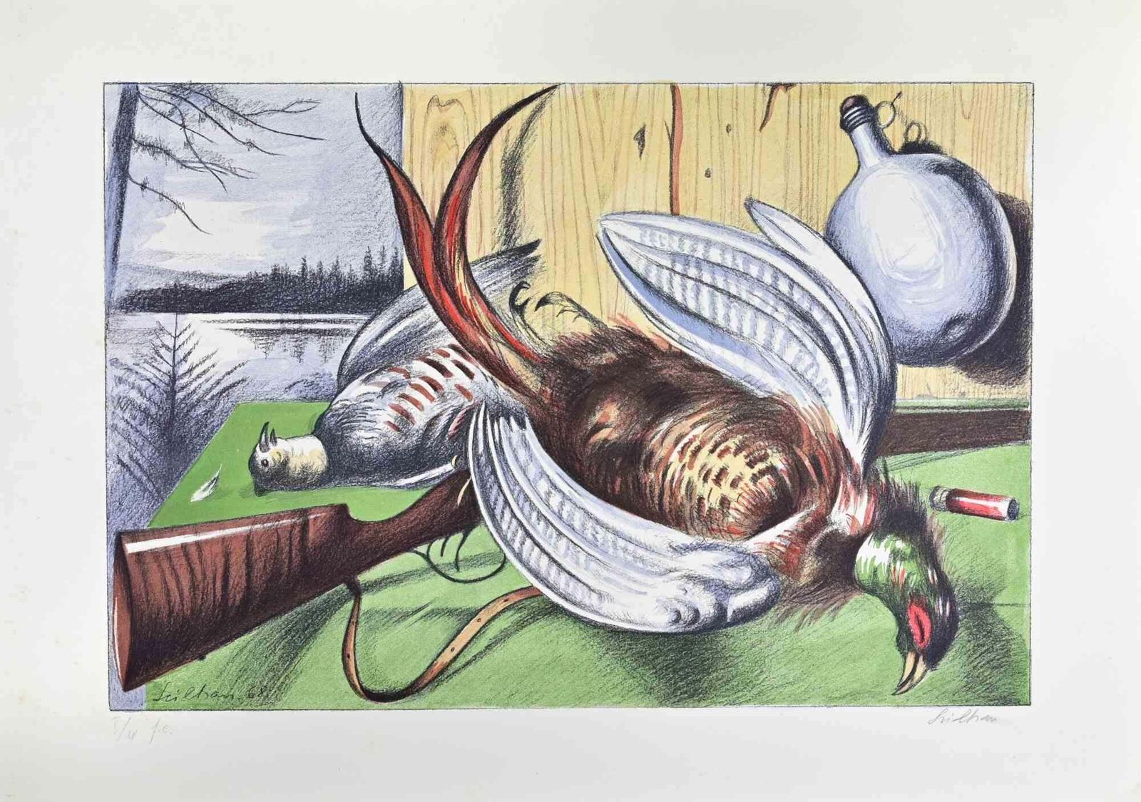 Gregorio Sciltianafter The Hunt   Lithograph By Gregorio Sciltian   19681968