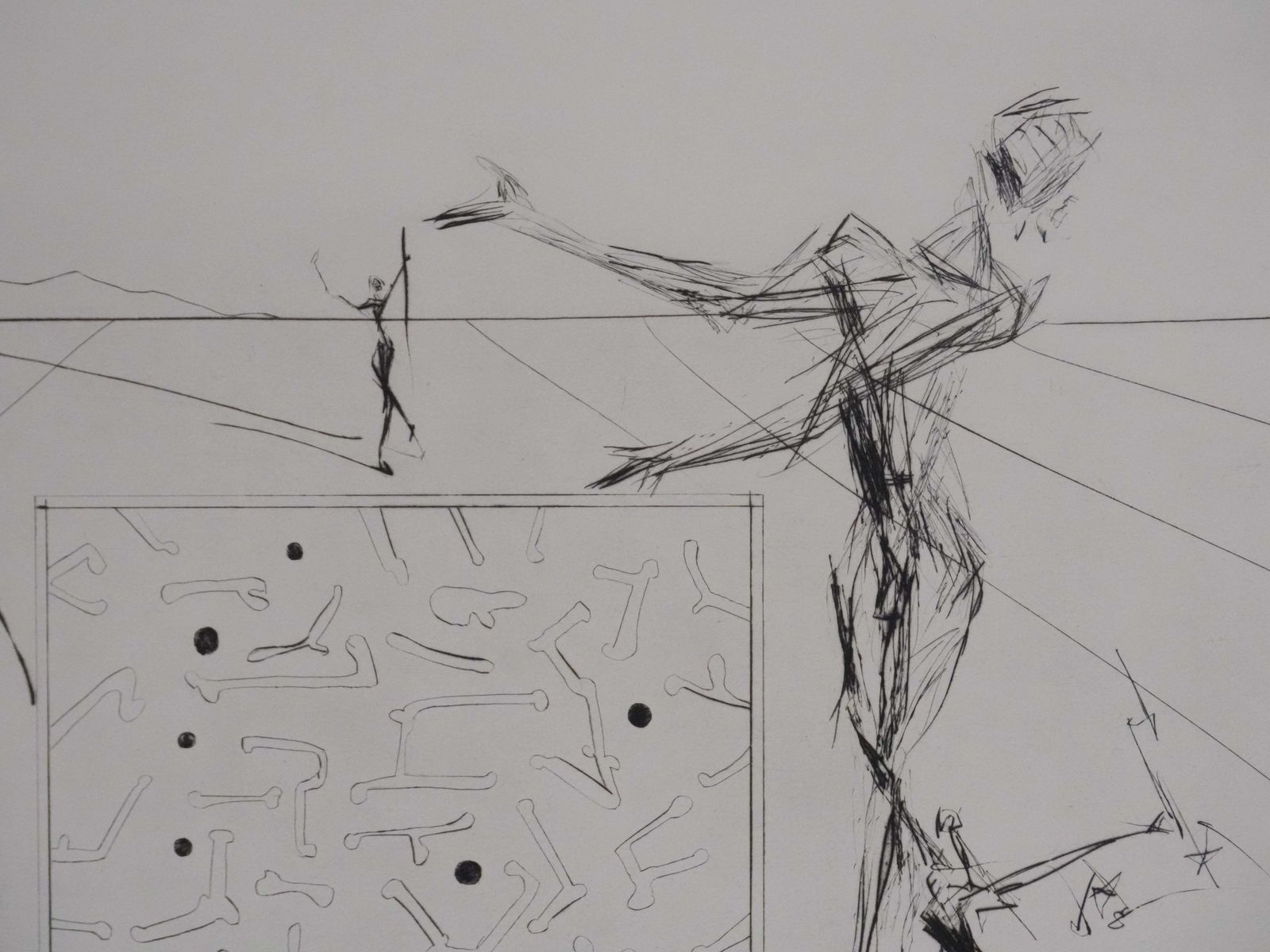 Tribute To Leonardo Da Vinci, Electronics   Original Handsigned Etching1975 photo buy