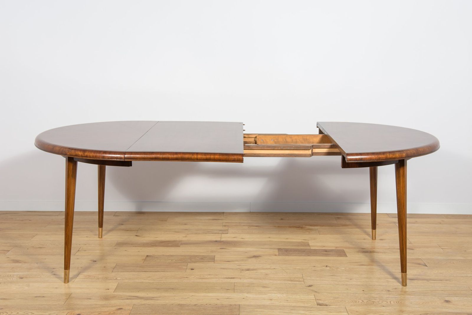 Art Deco Round Extendable Teak Dining Table, France, 1930s photo buy