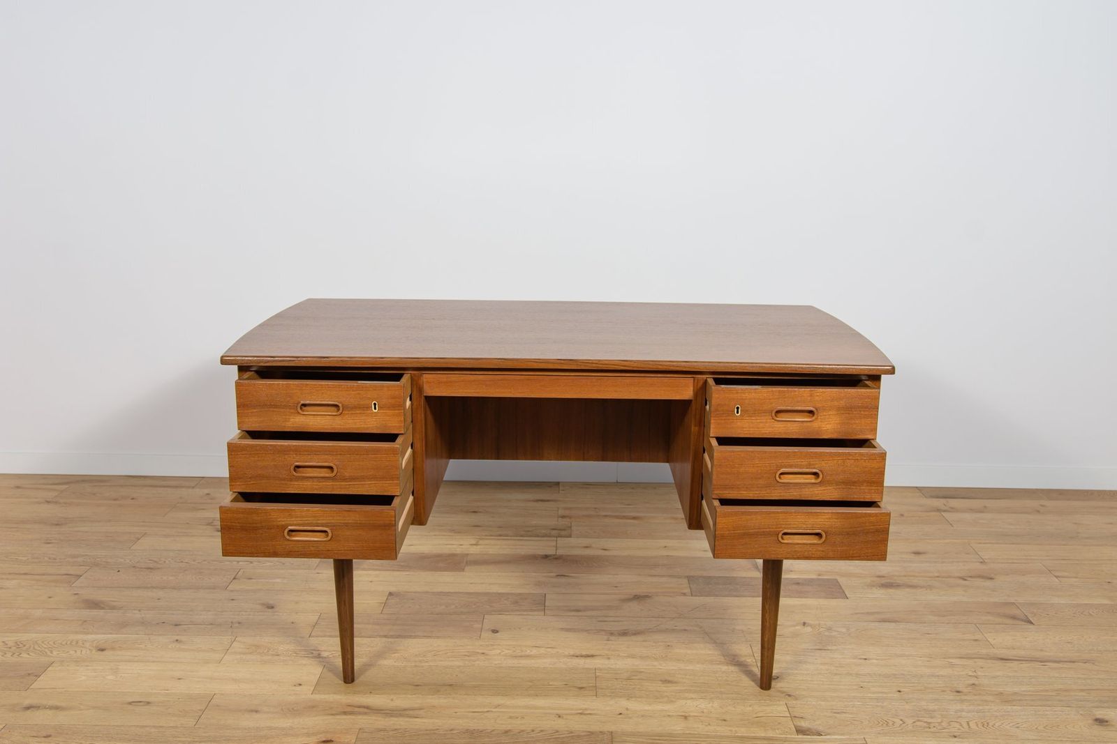 Furniture Mid Century Modern Teak Desk From Edmund Jorgensen, Denmark, 1960s photo