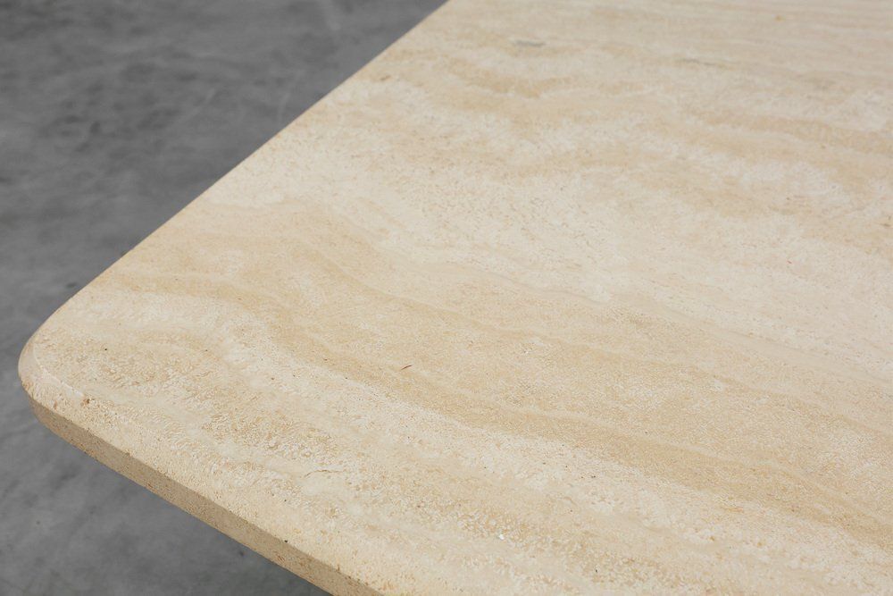 photo furniture Sculptural Organic Travertine Coffee Table, France, 1980s