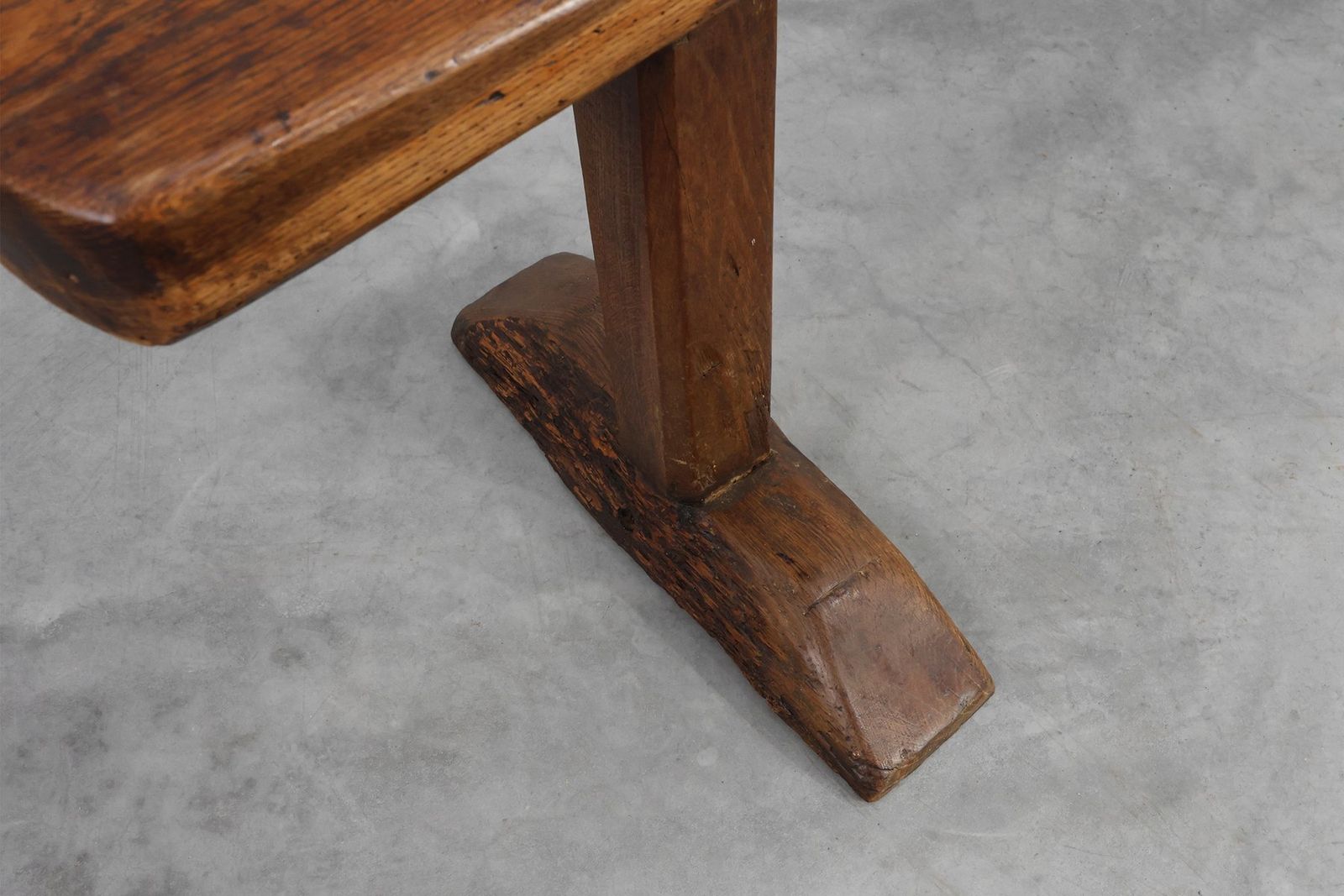 photo vinterior Rustic Oak Benches, France, 1850s, Set Of 2