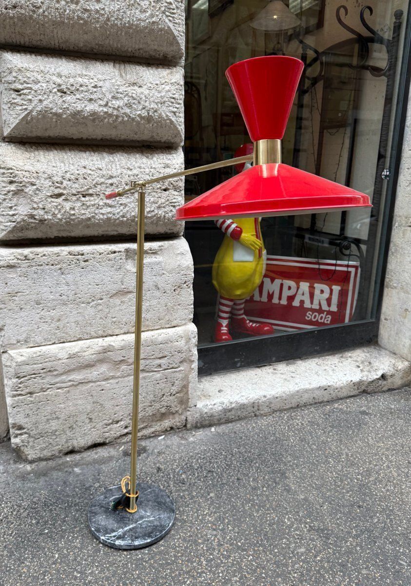 Red Floor Lamp, 1960s photo furniture