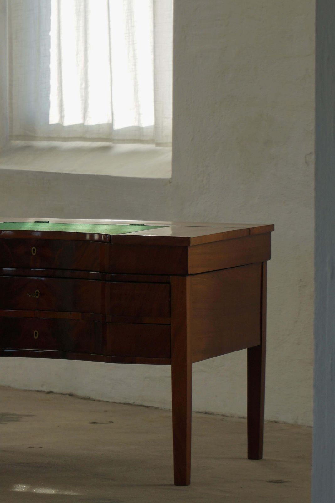 photo vinterior Antique Custommade Writing Desk In Mahogany, Danish Cabinetmaker, Early 1900s