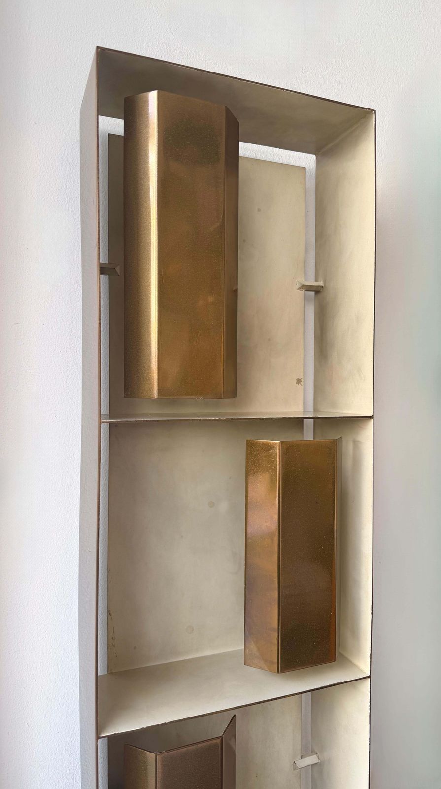 Lighting Pair Of Brass Sconces "Finestra" 12664 By Gio Ponti For Arredoluce. Italy, 1950s photo
