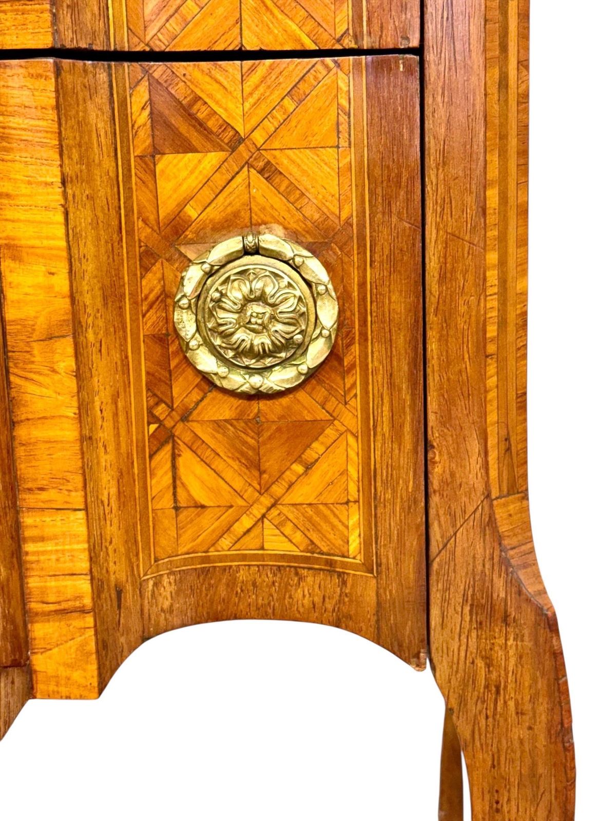 French Louis XV Style Marquetry Commode With Marble Top, Late 19th Century photo 4181.0
