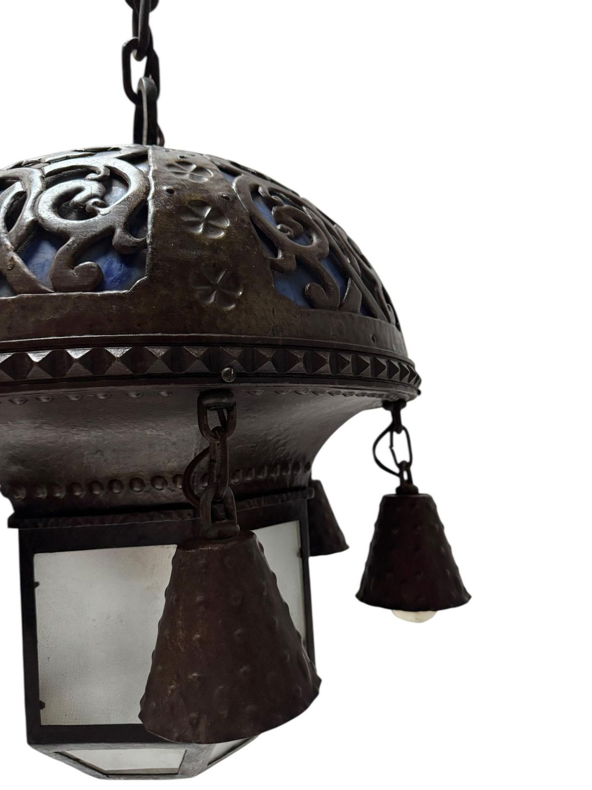 Vienna Secession Art Nouveau Chandelier Austria, 1900s photo Lighting