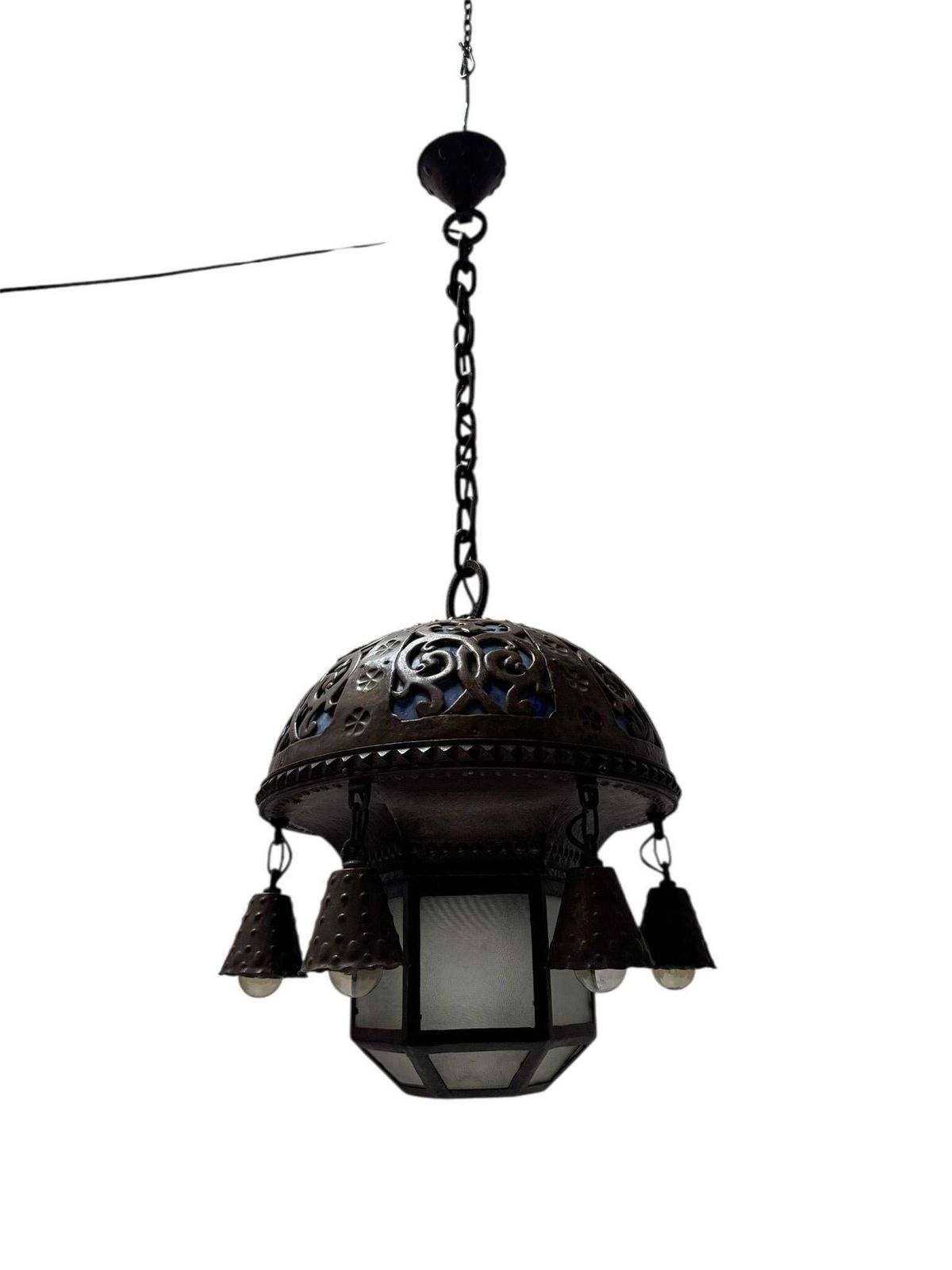 Vienna Secession Art Nouveau Chandelier Austria, 1900s photo vintage