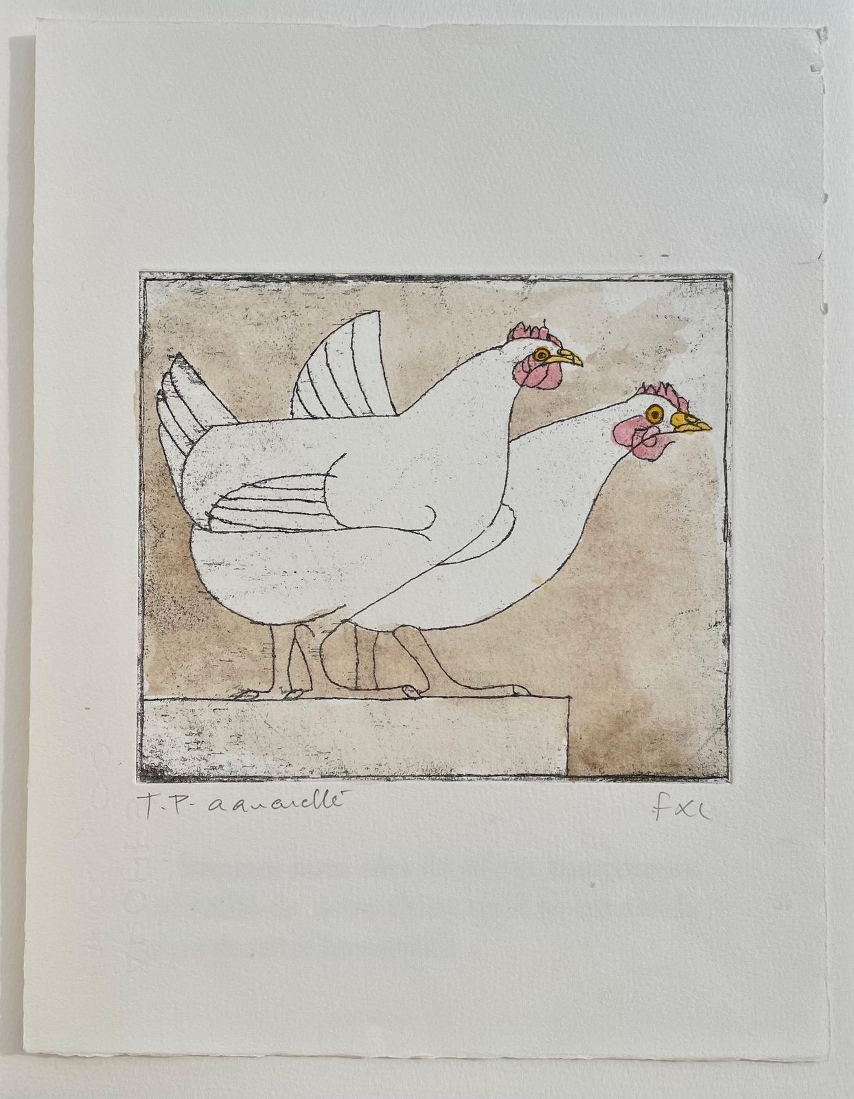 François Xavier Lalannefrancois Xavier Lalanne (1927 2008) The Hen, Unique Watercolore2003 photo 7887.0