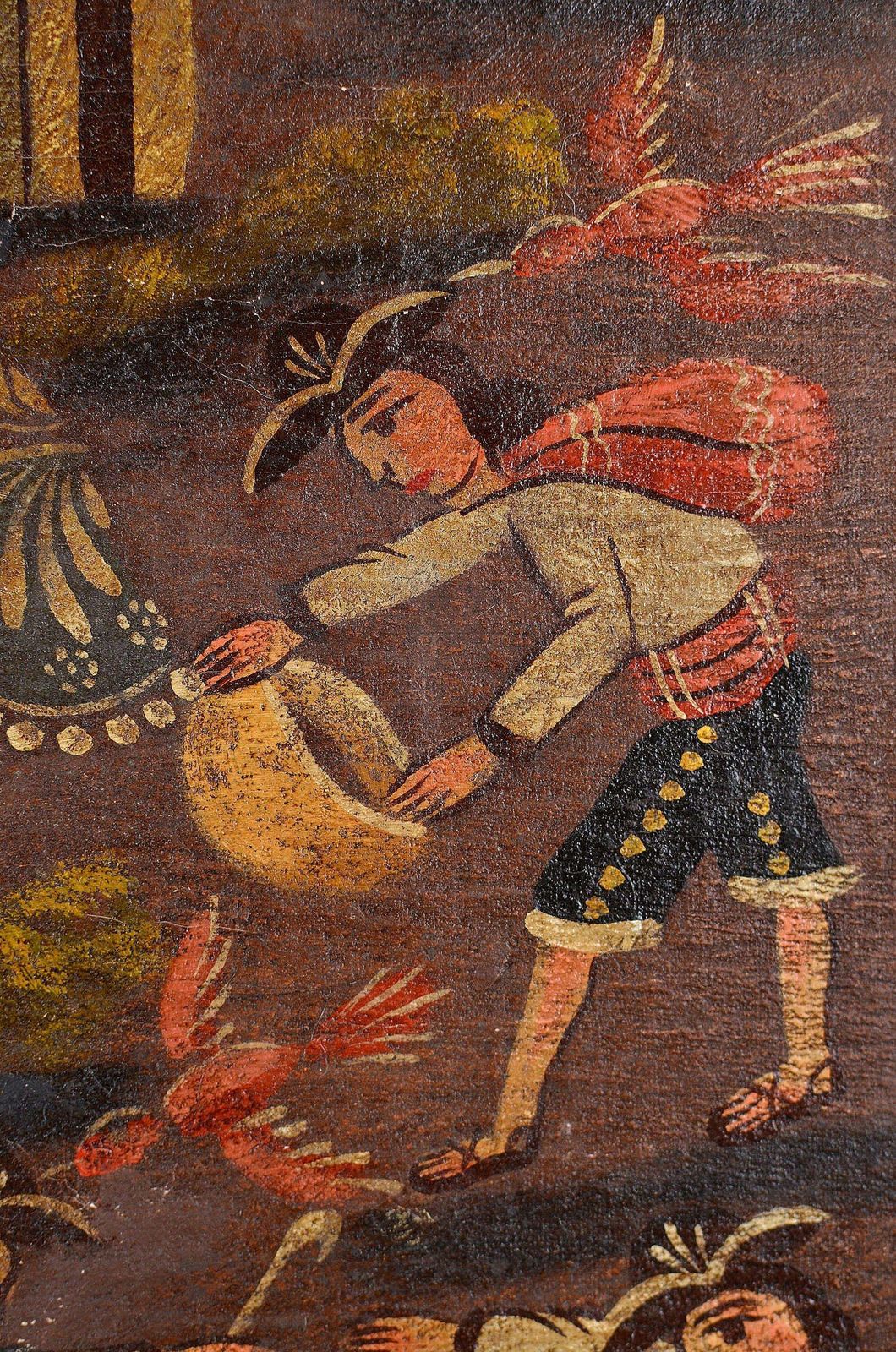'Saint Isidore The Labourer' Oil On Canvas. 73 X 63 Cm. Colonial School. Cuzco photo 2609.0