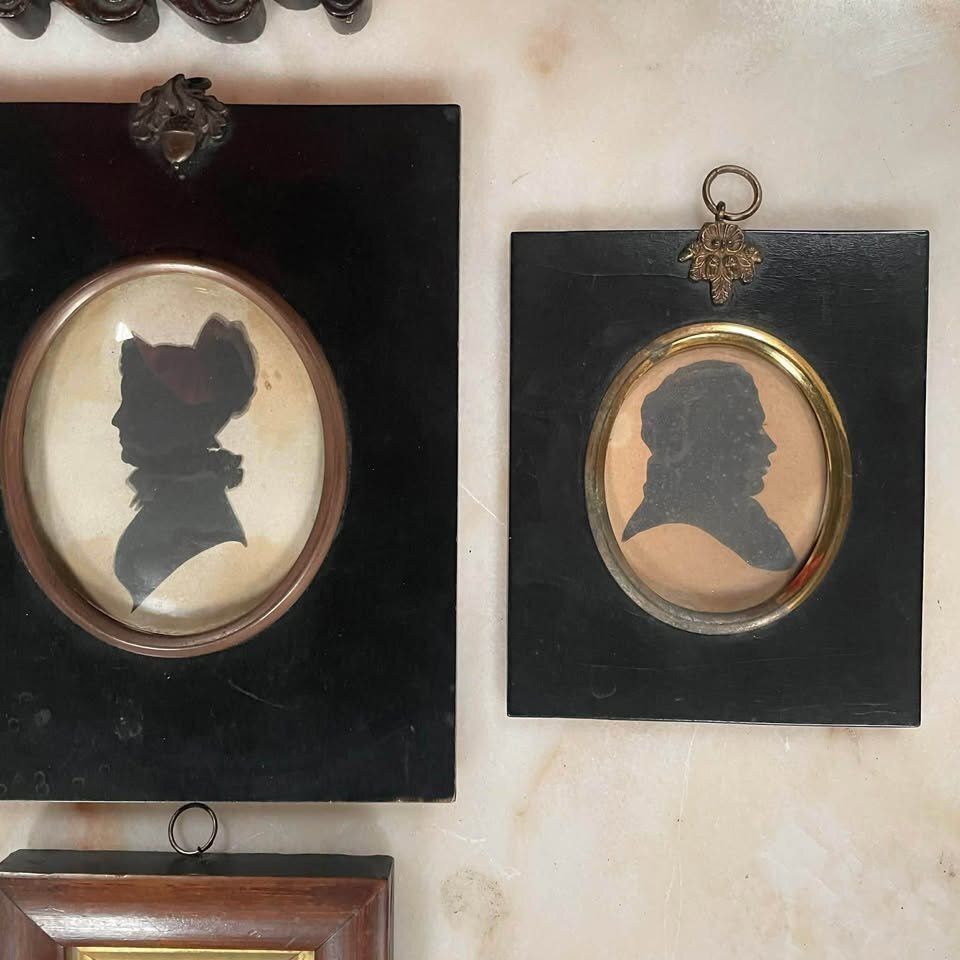 Victorian Family Portrait Silhouette Collection photo for sale