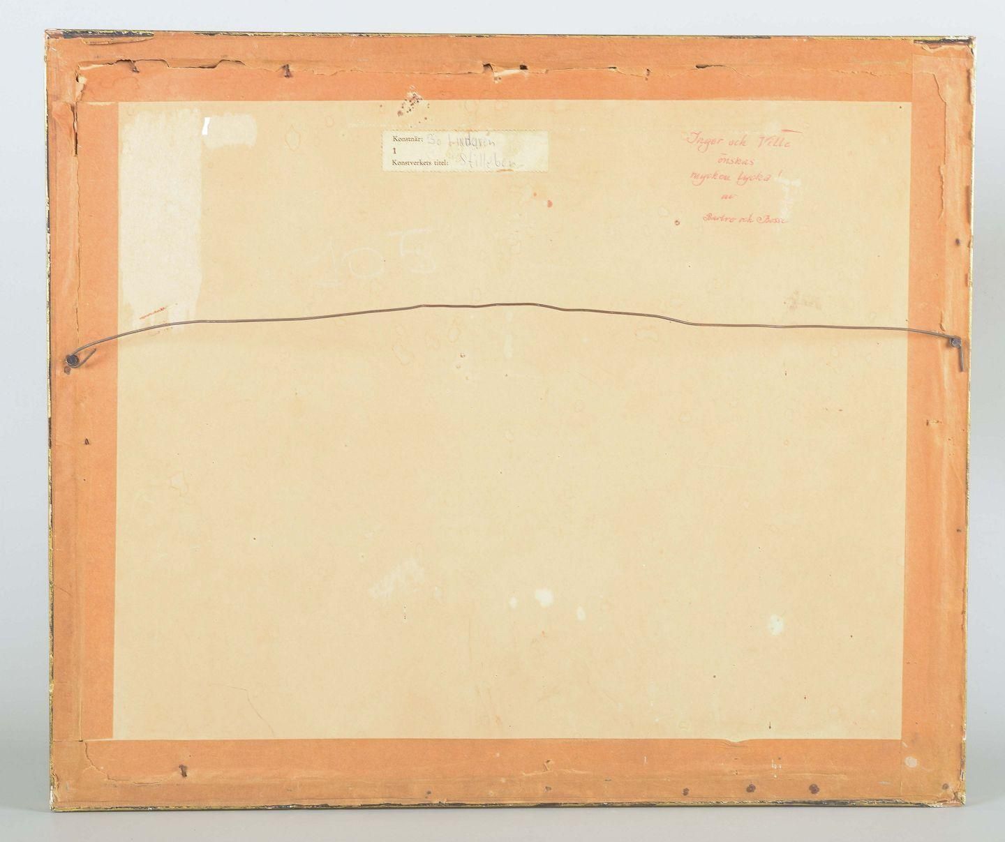 Bo Lindgren, Swedish Artist. Abstract Composition. Oil On Paper. Dated 1959 photo 458.0