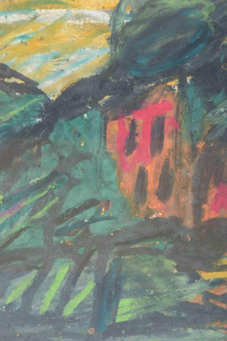 Bengt Delefors. Expressive Landscape. Gouache On Paper. Ca. 1960s/70s photo for sale