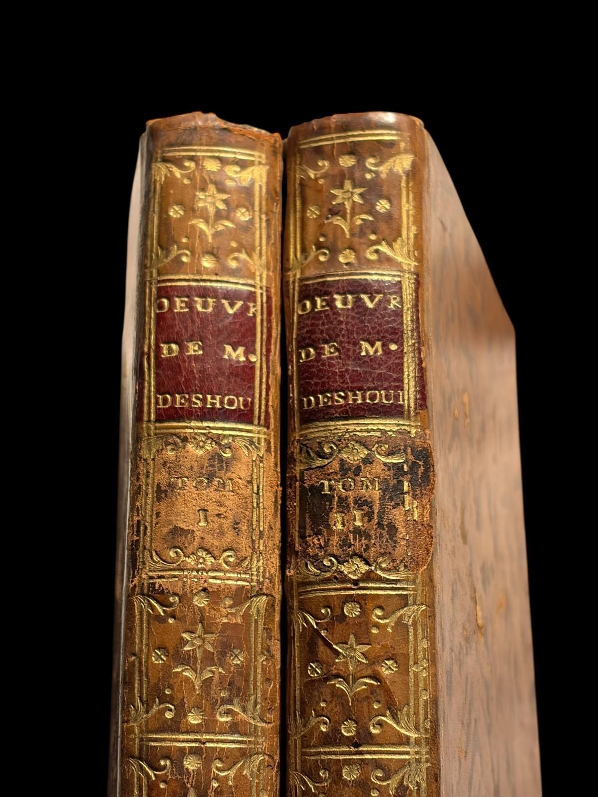 œuvres De Madame Et De Mademoiselle Deshoulières   Two Volumes Paris, 1764 photo 639.0