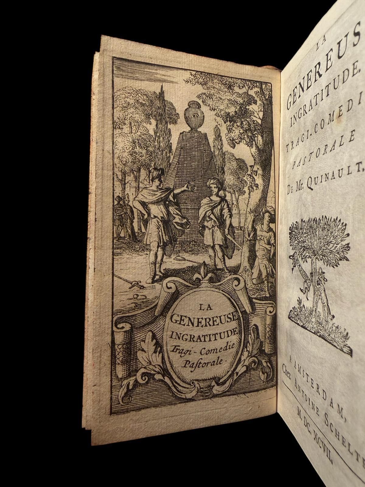 Quinault   Le Théâtre De M. Quinault   Tome Second   Amsterdam, 1715   Illustrat photo vintage