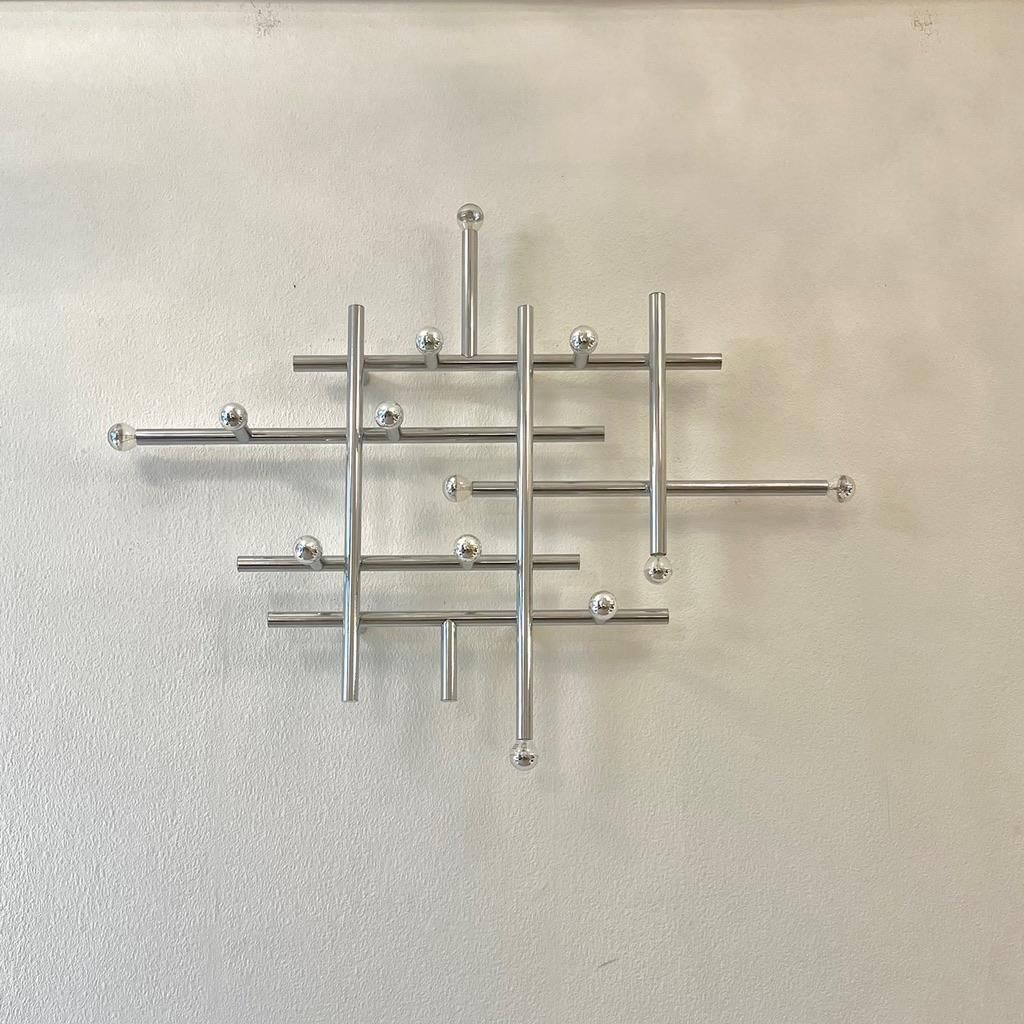 Lighting Wall Or Ceiliing Chrome Tubular Lamp By Temde Lightings In Switzerland Ca. 1970s photo