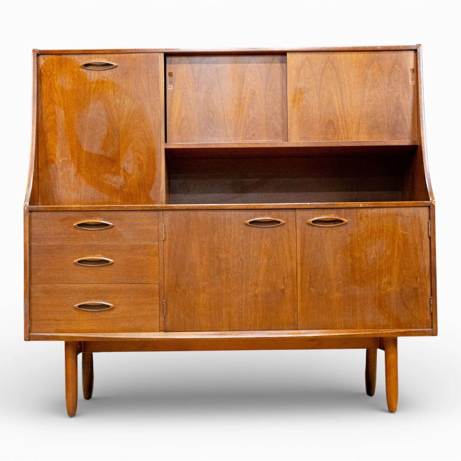 Jentique Teak Mid Century Highboard Cocktail Cabinet photo furniture
